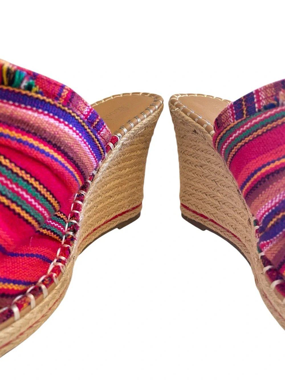 Altar'd State Hesper Wedge Red Striped Knotted Espadrille Wedge Sandals